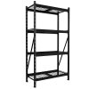 husky 4 shelf metal storage rack starter kit